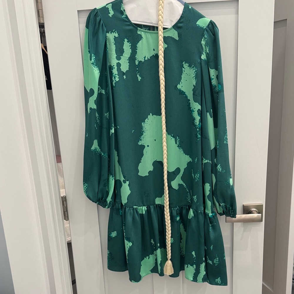 Alexis for Target Green Belted Long Sleeve Dress